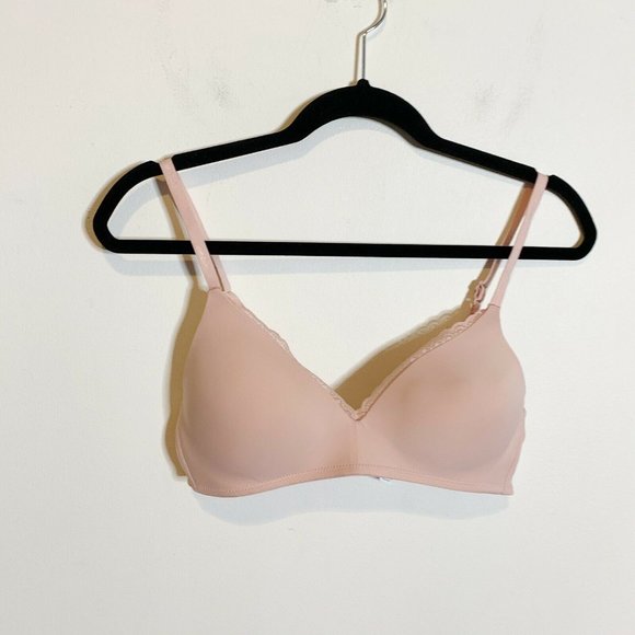 Aerie Real Happy Wireless Lightly Lined Bra Pink - Picture 2 of 7